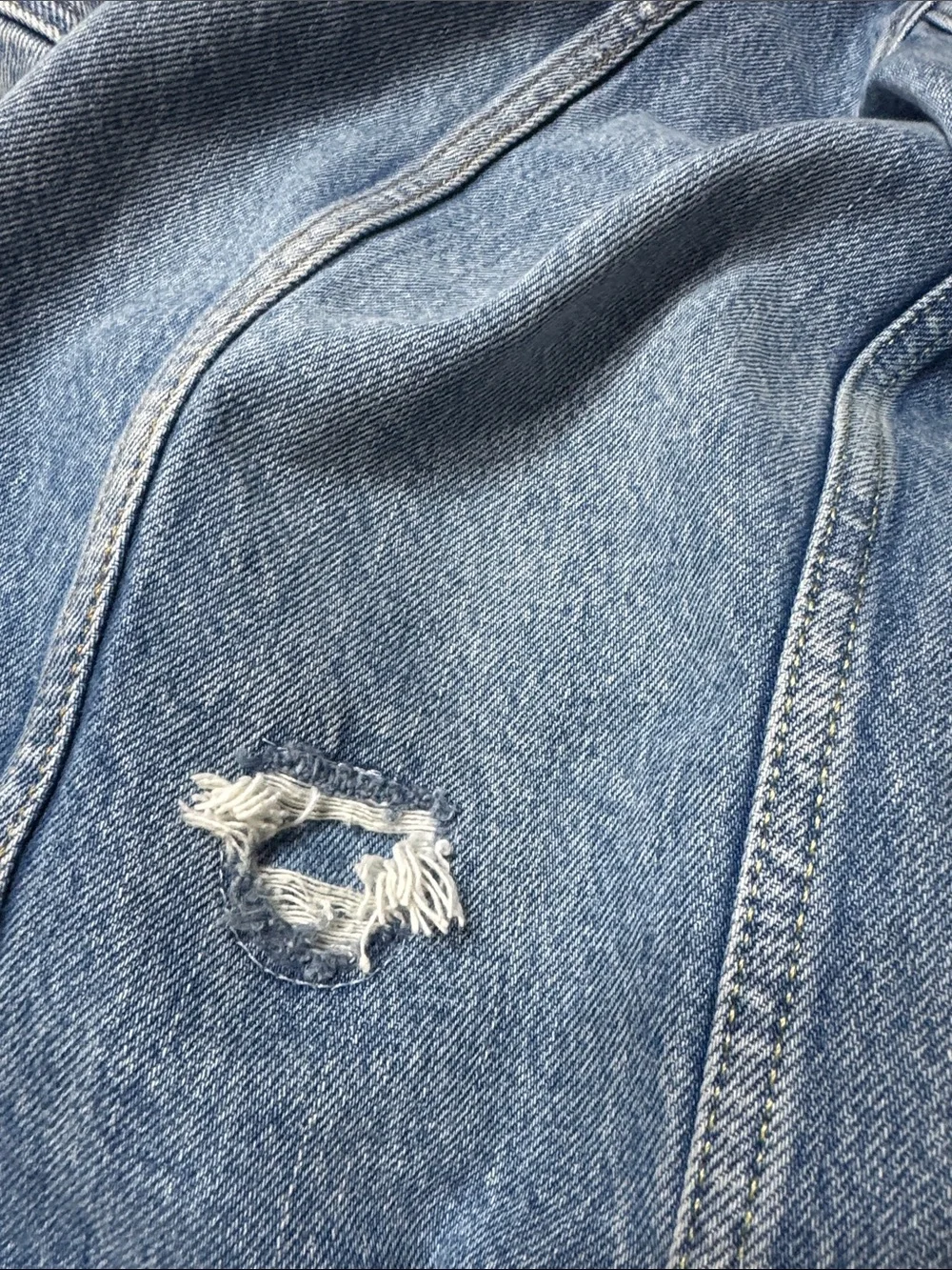 Levi’s Trucker Jean Jacket Upcycled, Distressed, Grunge Size Medium